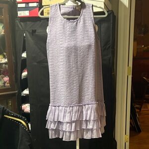 24c# EASEL Sz S Sleeveless Lavender Ruffled Dress